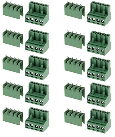 10pcs 5.08mm Gerade 4-polig Schraubklemme Anschluss Steckbare Typ