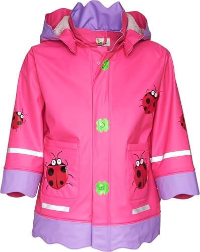 Playshoes Regenjacke Unisex Kinder Wind- und wasserdicht Regenmantel Regenbekleidung, Glückskäfer, 140