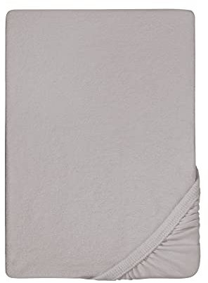 biberna Frottee-Stretch-Spannbetttuch 0012344 sturmgrau 1x 90x190 cm - 100x200 cm