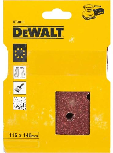 Dewalt DT3014-QZ Quarter Sheet, 115 mm Height x 140 mm Width, Grit Size 100 (Pack of 25)