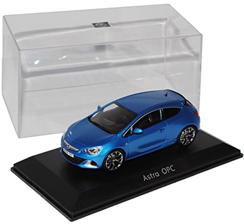 Motorart Opel Astra GTC OPC J Ab 2009 Coupe Blau 1/43 Modell Auto mit individiuellem Wunschkennzeichen