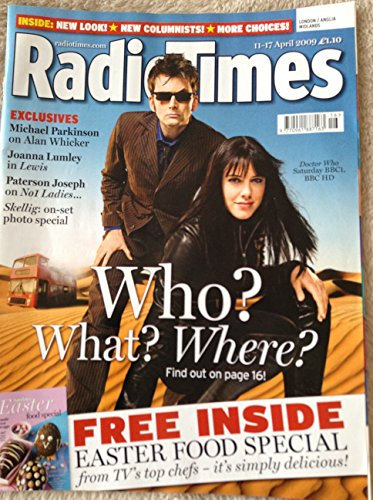 Radio Times Doctor Who Front Cover 11th to 17th Of April 2009 - Who? What? Where? - Featuring David Tennant As The Doctor & Michelle Ryan As Lady Christina