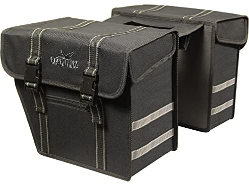 Greenlands Fahrradtasche Doppeltasche Gepäckträgertasche OT-2996 schwarz (40 Liter)