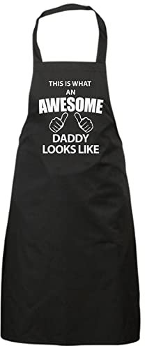 60 Second Makeover Limited This Is What An Awesome Daddy Looks Like Black Apron Fathers Day Present For Daddy Gifts Apron For Men Cooking Gift Father's Day Birthday