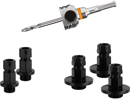 Mandrex | Lochsägen One Klick Aufnahmen Starter Set SDS plus mit Zentrierbohrer kurz & 5 Adapter | MX200035B