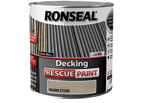 Ronseal RSLDRPWS25L Decking Rescue Paint, Warm Stone, 2.5 Litre