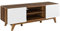 Modway- Tread Mid-Century Moderner 59 Zoll TV Board, 59, Walnuss Weiß, 46 x 150 x 51 cm