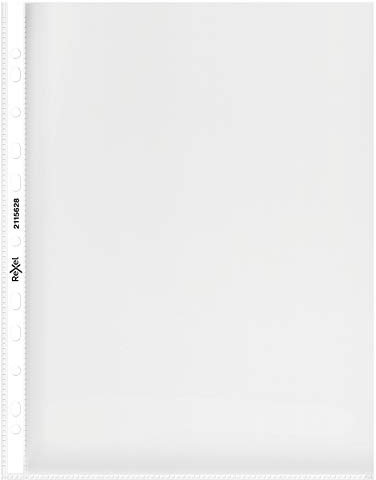 Rexel Premium A4 Punched Pockets, Maxi Extra Capacity, Embossed, Pack of 25, 2115628