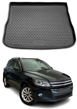 OMAC Kofferraumwanne für VW Tiguan mk2 2016-2024 TPE | Kofferraummatte, Laderaumwanne, Allwetter, fahrzeugspezifisches Produkt, Antirutsch, 3D-Passform, wasserdicht