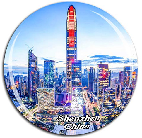 Weekino Shenzhen China Kühlschrankmagnet 3D Kristallglas Tourist City Travel Souvenir Collection Geschenk Strong Refrigerator Sticker