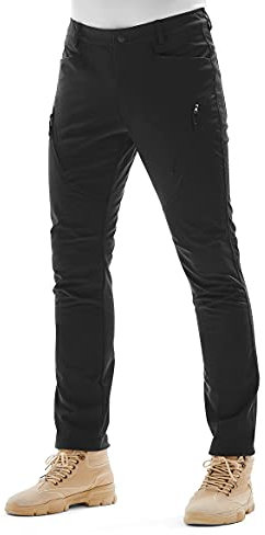 KUTOOK Trekkinghose Herren Wanderhose Damen Arbeitshose Winter Sportbekleidung Outdoorhose Fahrradhose Outdoor Aktivitäten Schwarz L