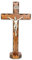 La Balestra Holzkreuz - Christus versilbert 999 - Standfuß - Hergestellt in Umbria - Italien - (18,7 x 9,50 x 3 cm)