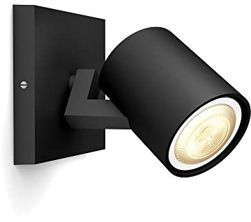 Philips Hue White Ambiance Runner 1er Spot schwarz 250lm Erweiterung, dimmbar, alle Weißschattierungen, steuerbar via App, kompatibel mit Amazon Alexa, alte Generation