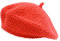 ZLYC Damen Kabel Stricken Baskenmützen Geflochtene Baggy Wolle Barett Winter Warmer Beanie(Einfarbiges Orange)