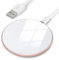 AGPTEK Wireless Charger 15W Qi Induktive Ladestation, Kabelloses Ladegerät kompatibel mit iPhone 15/13/14/12/11/Pro/AirPods, Handyladestationen kompatibel mit Samsung/Huawei, Weiß