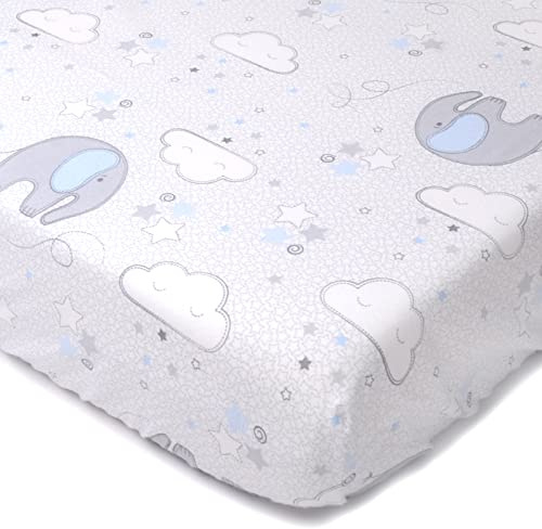 PEKITAS - Elastisches Spannbettlaken für Mini-Kinderbett, 50 x 80 cm, 45 x 85 cm, für tragbare Kinderbett-Matratze mit einer Dicke von 5 - 10 cm, für Babys, Jungen und Mädchen, sehr weich