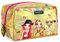 Rainbow High Kosmetiktasche für Kleine Mädchen - Holografische Gold Kulturbeutel für Kinder - Reise Handtasche Organizer mit Ruby Poppy Sunny - Waschbeutel Regenbogen Puppen - 11x18x10 cm - Perletti