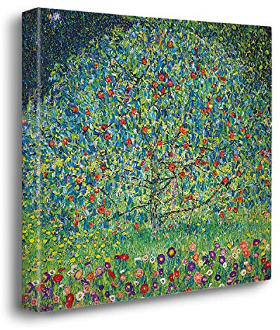Giallobus - Gemälde - Gustav Klimt - Apfelbaum I - Premium Loom Canvas mit hoher Dicke - 100x100 - Bereit zum Aufhängen - Moderne Gemälde für zu Hause