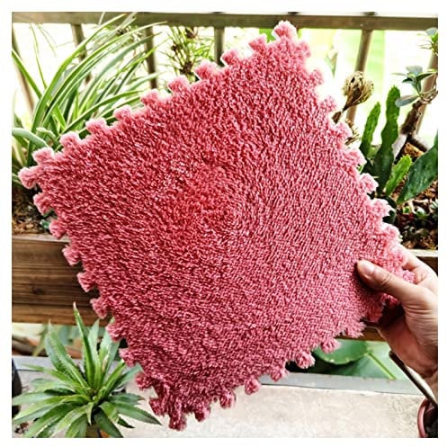10Pcs Interlocking Foam Mats,12 X 12 EVA Foam Interlocking Carpet Tiles,Square Plush Carpet Area Rug for Playmat Play Room,Orange