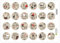 24x Aufkleber Adventskalender Zahlen - Sticker für Kalender für Weihnachten - zum Basteln -Adventskalenderzahlen Etiketten selbstklebend - Zahlenaufkleber