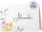 25 Namensschilder Hochzeit by Things of Happiness | Sitzplatzkarten Blanko | Platzkarten, Tischkarten Namenskarten 25er Set im Boho Design (Pastell Blumen)