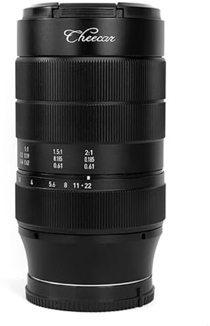 Cheeka F2.8II - Objetivo macro SLR para cámaras Canon EOS M Muont, objetivo macro digital SLR, supermacro de fotograma completo, ampliación 2:1, objetivo macro manual