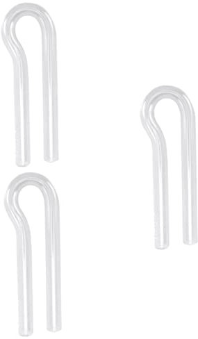 POPETPOP 3pcs Aquarium Pool Pond Tube R-shape Inlet/outlet Tube Made of Glass for Fish Tank Water Flow