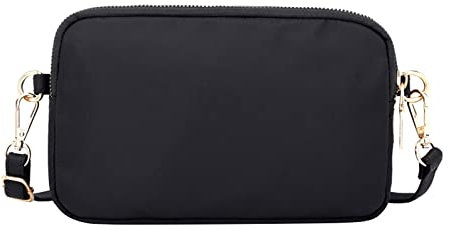 Umhängetasche Damen Breiter Gurt Klein Handytasche zum Umhängen Frau Ketten Schultertasche Sportlich Crossbody Bag mit Kartenschlitz Verstellbar Abnehmbar Reisepass Handytasche