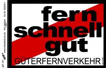 HSK Fernschnellgut Sticker - Gr. ca. 15 x 10 cm, Metall, Vinyl, Industriell, Rechteck, Meer, Grün