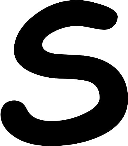 Kleckerliese Buchstaben Aufkleber 20 cm Einzel – seidenmatte Alphabet Sticker A–Z für Kinderzimmer, Wand, Tür, Möbel & Auto – selbstklebend & konturgeschnitten – S – Farbe Schwarz