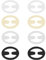 Irikdescia® 8 Stück BH-Träger Clips, Oval Racerback-BH-Clips Set, für Brautkleider, Fitnesssport, Verhindern Schultergurte Rutschen (Hautfarbe, Weiß, Schwarz, Transparent)