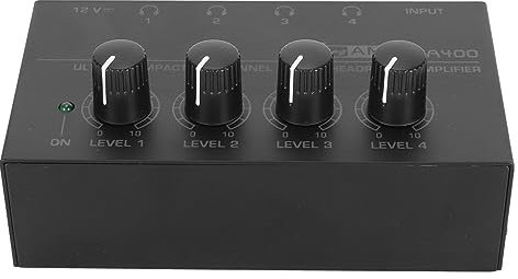 Kopfhörerverstärker, Unabhängige Lautstärkeregelung, 4-Kanal-Kopfhörerverstärker für Studio (EU-Stecker)