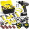 TONZE Jouet Enfant 3 Ans Garcon Fille Boite a Outils Enfant 50pcs Caisse a Outil Bricolage avec Perceuse Jouets Cadeau Garcon Fille 3 4 5 Ans