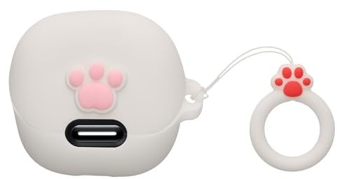 kwmobile Hülle kompatibel mit Anker Soundcore Liberty 4 NC Hülle - Silikon Kopfhörer Schutzhülle Case Cover Weiß