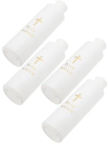 ABOOFAN 4 Stück Weihwasserflasche Empfindliche Exorzismusflasche Plastikwasserflasche Professionelle Heilige Flasche -wasserflasche Rasen Haushalt Plastik Vorratsflasche Weiß
