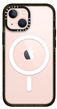 CASETiFY Impact iPhone 13 Mini Case [4X Military Grade Drop Tested / 8.2ft Drop Protection/Compatible with Magsafe] - Clear Black