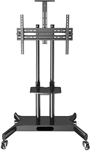 Chariot Mobile pour Meuble TV - Étagères à Double Plateau et Base Robuste - pour écrans de télévision HDR LED et LCD 32 42 43 40 55 65 70 Pouces