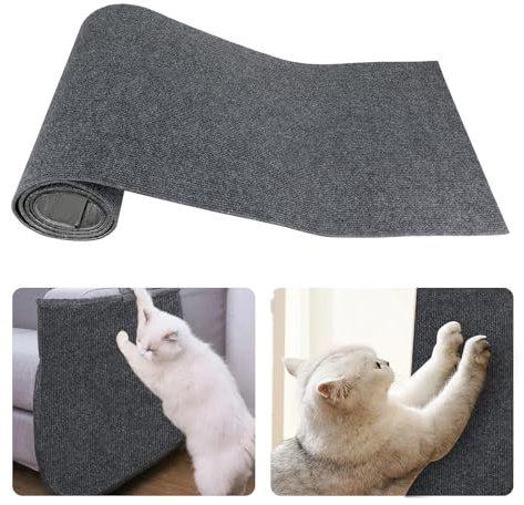 Kasanni Rascador para Gatos Sofa 200 Cm X 40 Cm - Protector y Alfombra Rascador para Pared - Protector de Sofa para Gatos