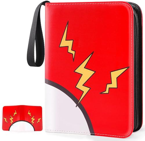 Classeur pour cartes à collectionner, classeur à 4 poches, peut contenir 400 cartes, populaire pour les cartes à collectionner et les jeux de cartes, cadeau d'anniversaire, Nouvel An, cadeau de Noël