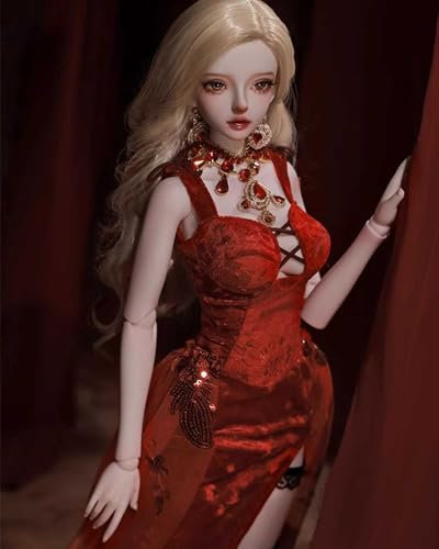 WENCY BJD Puppe 1/3 BJD Doll Ball Gelenkpuppe Handgemacht Puppen DIY Spielzeuge mit Vollständiger Schuhe Satz Kleider Perücke Make-Up Bilden zum Kinder Geburtstag Weihnachten Neujahr Geschenk
