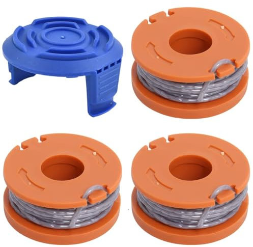 ZAMDOE 3Pcs Trimmer Replacement Spool Line Compatible for MacAllister MGTP18Li Strimmer/Grass Trimmer Spool Line, 1.65mm Autofeed Spool and Line for MacAllister MGTP18Li Strimmer with Spool Cover