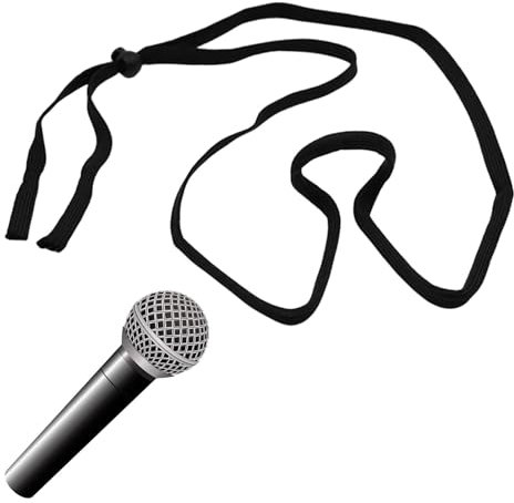 Sionhiuo Microphone Holder Handsfree Neck Microphone Holder Musical Instrument Accessories Hands- Musical Instrument Accessories Microphone Holder for Musicians Wireless Handheld Microphone