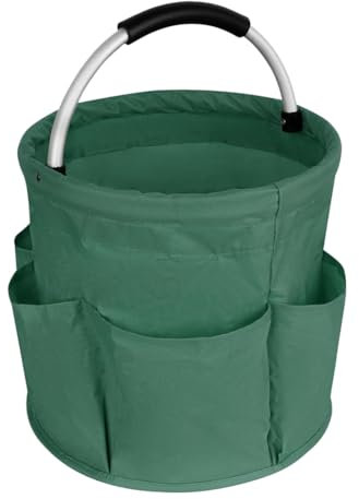 Sunmeit Tragbarer Picknickkorb, Zusammenklappbarer Einkaufskorb für Camping, Tagesreisen, Grillen und Geschenke für Familie/Paare, GrüN