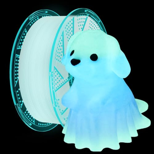 Conjure Glow in the Dark PLA 3D Drucker Filament, Change White to Rainbow Multicolor PLA Filament 1.75mm 1KG/2.2LB Filament Works for Most 3D Printer