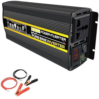 Inversor Corriente Inversor De Corriente 8000W Inversor De Coche De Onda Sinusoidal Pura DC12/24/48V A AC 220V Convertidor para El Hogar del Coche Al Aire Libre Transformador(8000W,48V_220V 50HZ)