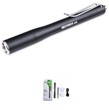 Nextorch K30 Professional Pen Torch with Clip, 850 Lumens High-Brightness LED Pocket Torch, with Rechargeable Battery, 4 Modes, IPX7, LED Penlight Powerful Inspection Work Pen Light