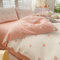 Tospass Liebe Bettwäsche 135x200cm Weiß Rosa Herz Mädchen Wende Bettwäsche Set Liebesmotiv Romantisch Mikrofaser Deckenbezug 1 Bettbezug mit Reißverschluss 1 Kissenbezug 80x80cm
