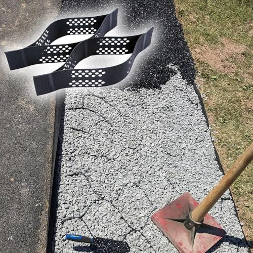 kiesgitter geogitter kieswabe Wabengitter Für Kiesauffahrten - 3 6 10 13 16 20 Fuß Durchlässige Pflastersteine ​​für Gras/Kies, Bodenpflastersteine ​​für Geogitterauffahrten Für Landschaftsbau, Flachf