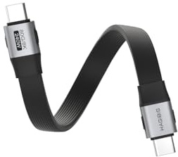 Hagibis USB4 Cable, 80Gbps Data Transfer, 8K@60Hz Video Display, 240W Fast Charging USB-C Cable, USB 4 V2.0 Cable for iPhone 17 16 15 Pro Max, iPad, Thunderbolt 5/4, External SSD (0.66ft)