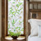Fensterfolie selbstklebend 3D Buntglas-Fensterfolie Fenster-Sichtschutzfolie für Badezimmer, Haustür, Haus, Sonnenschutz, Wärmeschutz, weiß Lilie, 44x120CM